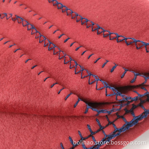 70% recycled polyester solid color soft polar fleece blankets bulk